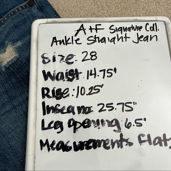 Abercrombie & Fitch Signature Collection Rip + Repair Ankle Straight Jeans - Picture 11 of 11